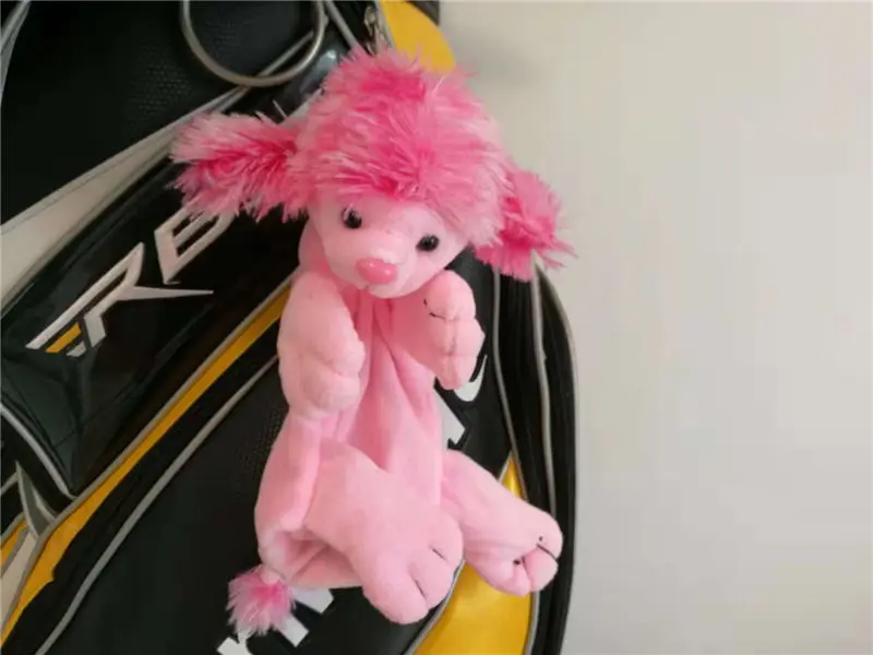 pink dog Новые маленькие сумки на молнии для мячей для гольфа, можно упаковать 5-7 штук, мячи для гольфа, тройники, маркеры для ключей, забавные мультяшные животные, сумки для гольфа, многофункциональные - Цвет: pink dog