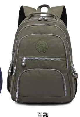 arm green TEGAOTE, школьный рюкзак для девочек-подростков, Mochila Feminina, женские рюкзаки, нейлоновый водонепроницаемый повседневный рюкзак для ноутбука, женский рюкзак - Цвет: arm green