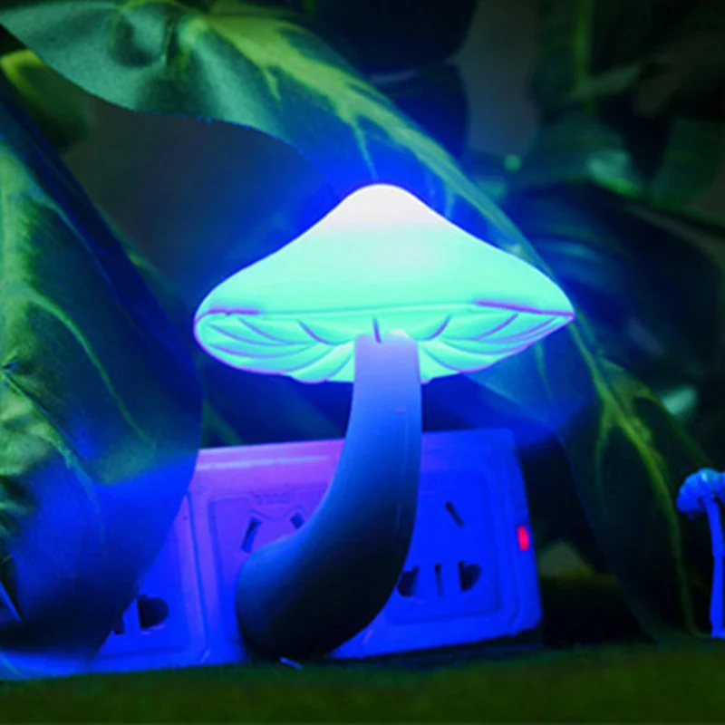 Lovely Cute Mushroom lamp Wall Socket light control interior night for Living Room Baby bedRoom Decor indoor lighting | Лампы и