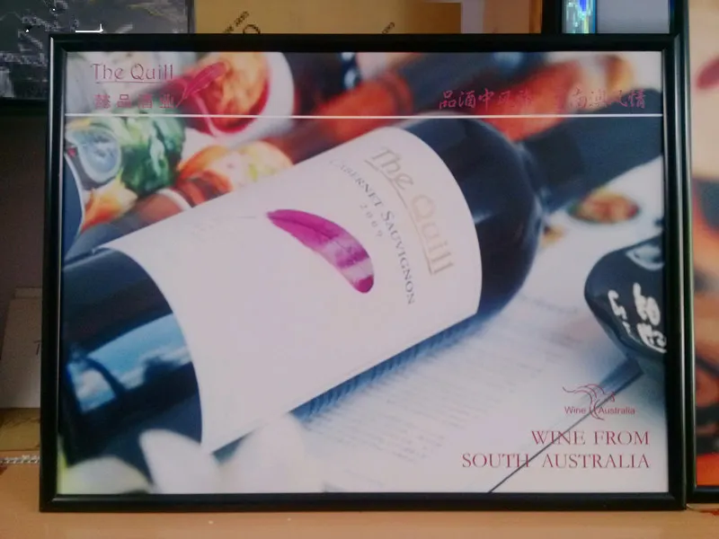 10 шт. черная алюминиевая рамка светодиодные фонарики рекламный лайтбокс A2 для