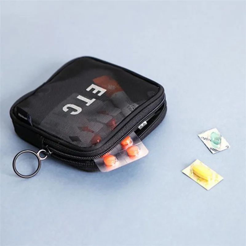 Новая дышащая сетчатая сумка для макияжа несессер моющаяся косметичка трех