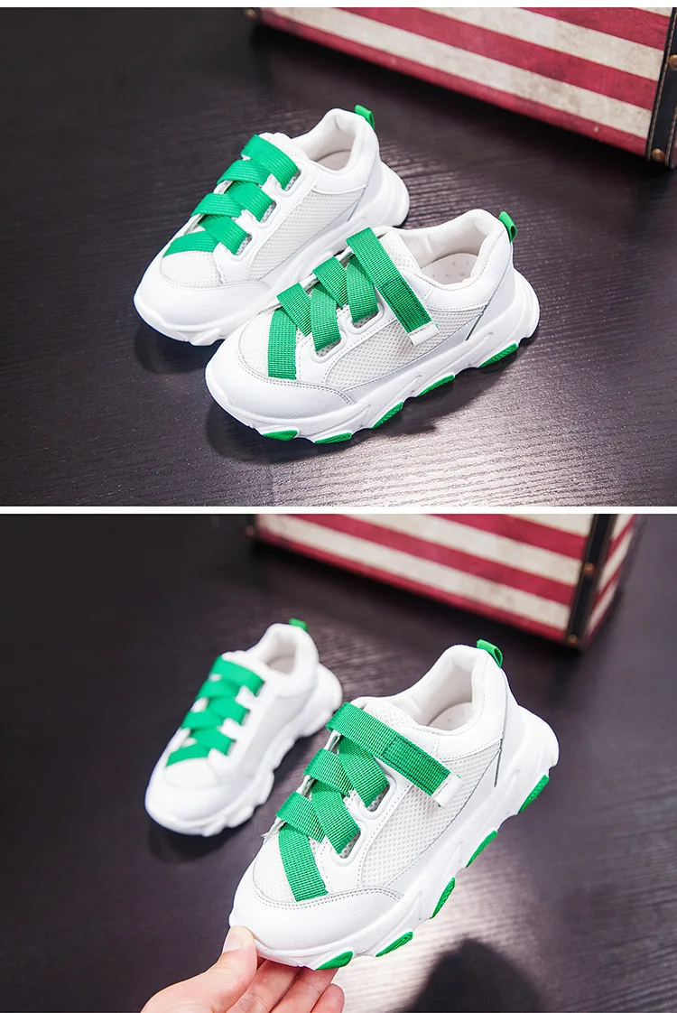 

Children's Sports Shoes 2019 New Girls Mesh Breathable White Casual Shoes Girls Sneakers