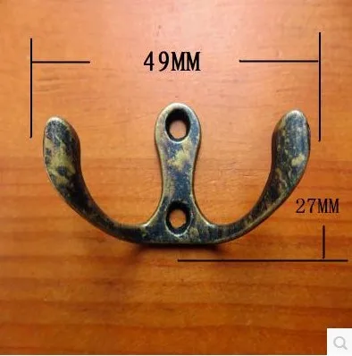 20 шт. настенных крючков для шляпы пальто одежды/античная латунь 49x27 мм |