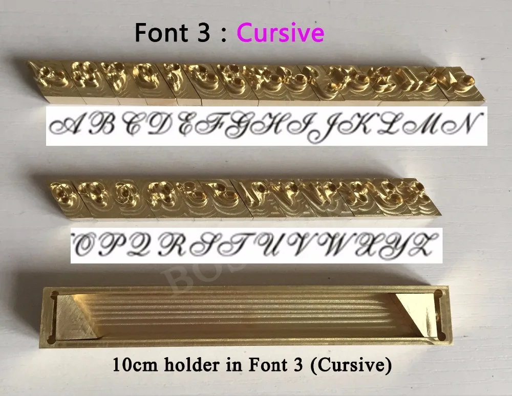 BOSSDEN тиснение медный Алфавит буквы высечки формы паяльник бронзовая машина для