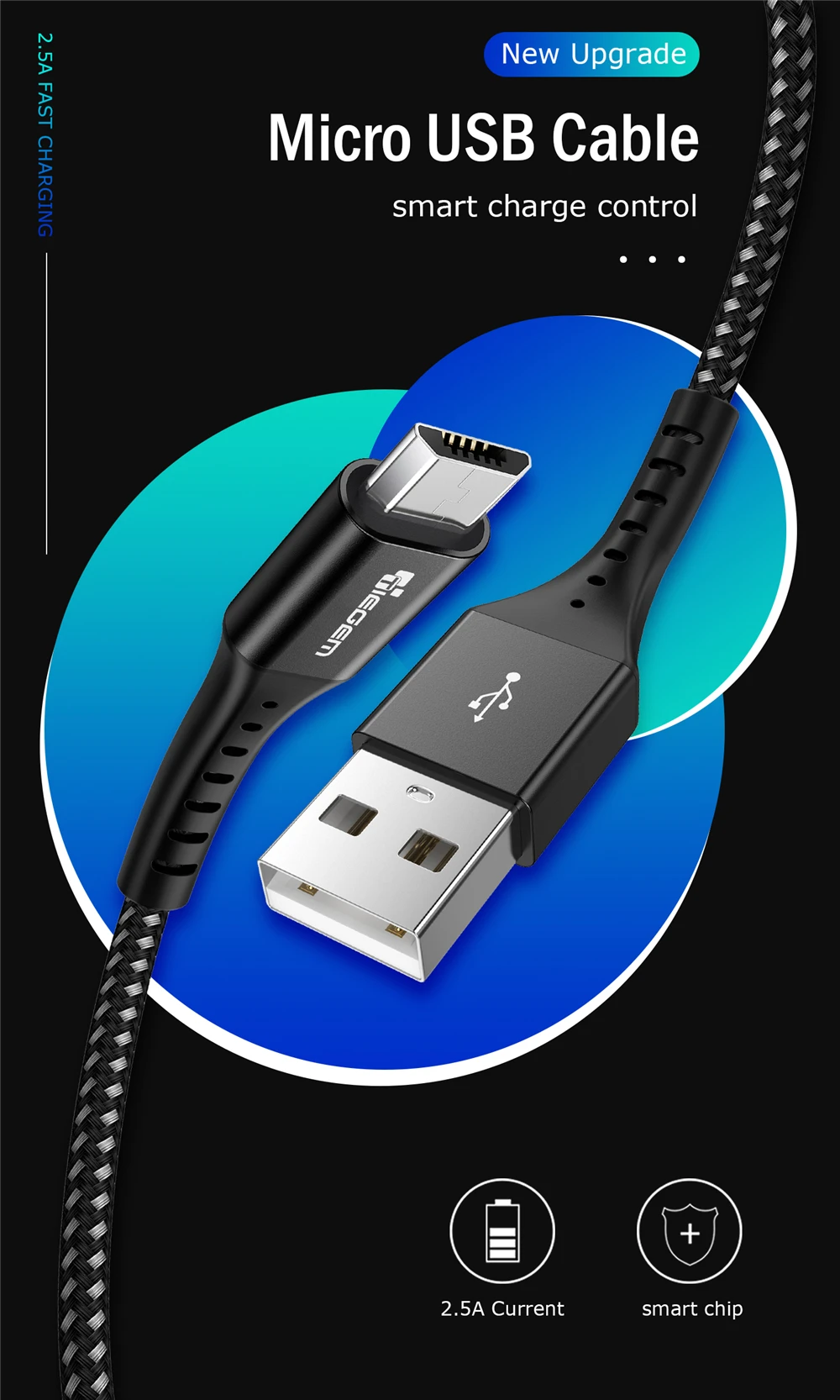 TIEGEM Micro USB кабель для Xiaomi Redmi Note 5 Pro 4 Micro USB кабель для зарядки и передачи данных для samsung S3 S4 S7 мобильный телефон 1 м 2 м