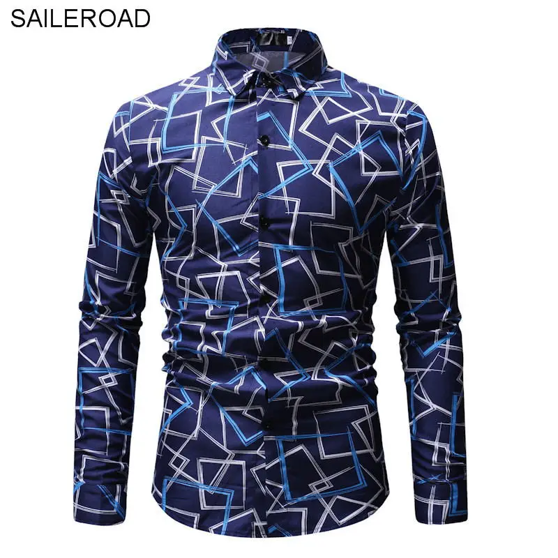 SAILEROAD новая весенне осенняя Модная брендовая мужская одежда Slim Fit Мужская рубашка