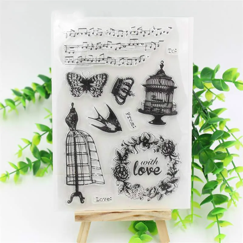 Прозрачные силиконовые штампы для скрапбукинга сделай сам|stamp for diy scrapbooking|transparent