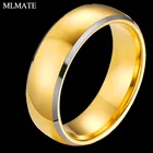 Двухцветные вольфрамовые кольца, черныеЗолотые полированные обручальные Мужские t-образные кольца для мужчин и женщин, 8 мм