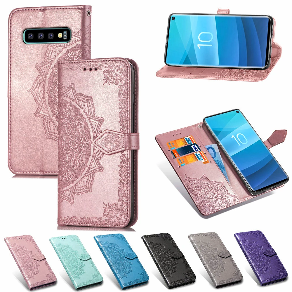 Кожаный чехол портмоне с откидной крышкой в стиле книжка для samsung Galaxy S10 плюс S10e 5G