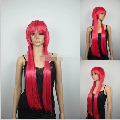 Девушки женщин длинные прямые вина красный слоистых парик тесьмой новый |