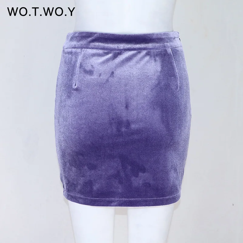 Бархатные юбки карандаш на шнуровке для женщин s 2017 Весенняя короткая мини юбка