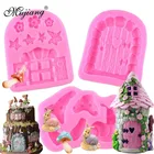 3 шт. зачарованная винтажная сказочная садовая гном домашняя дверь Улитка силиконовые шоколадные помадные формы ремесло Полимерная глина украшение торта