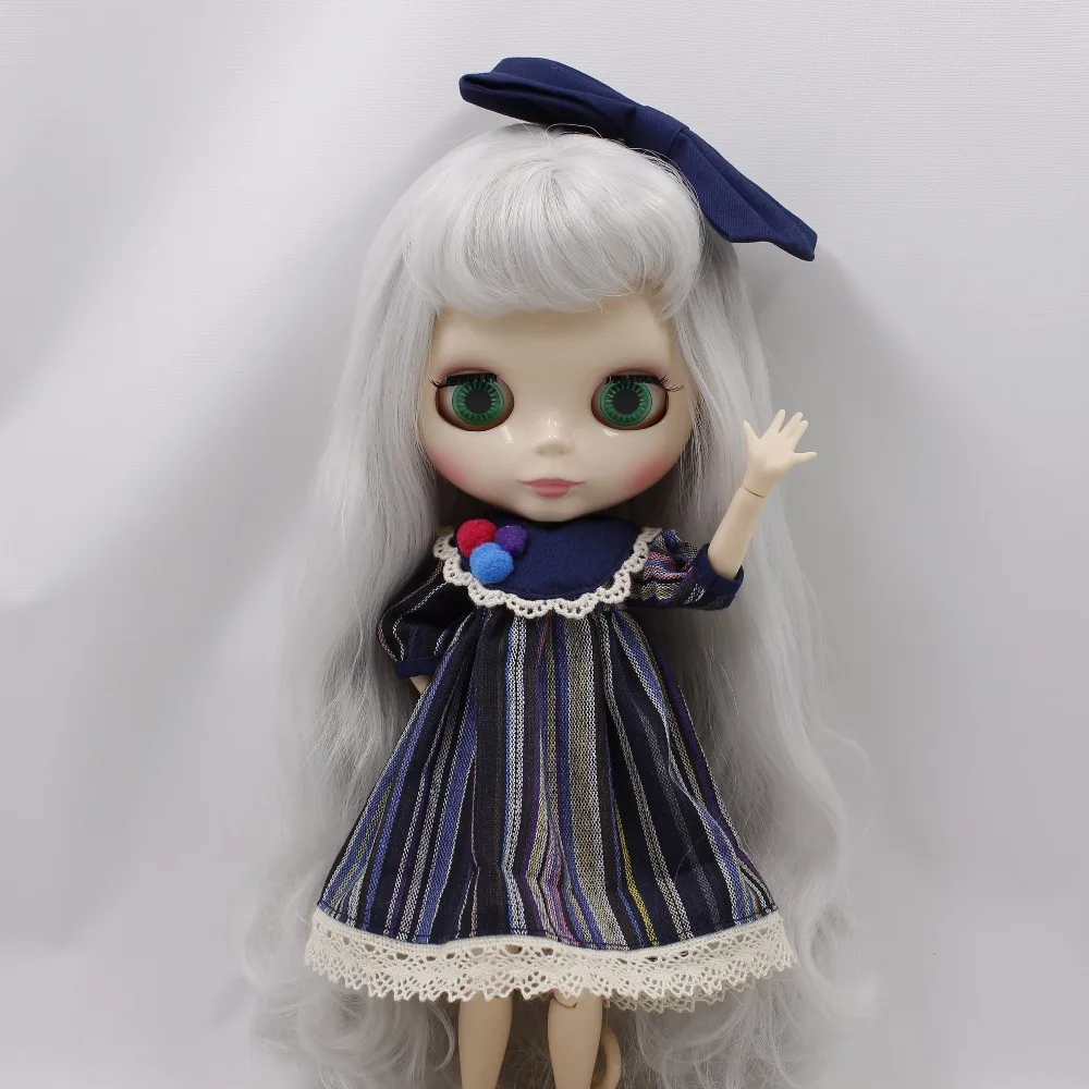 Кукла ледяная DBS Blyth наряд licca Полосатое платье с бантом кружевная игрушка одежда