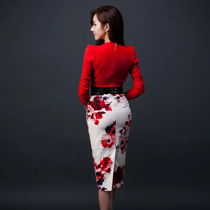 Элегантный корейский женский высококачественный комплект из 2 предметов