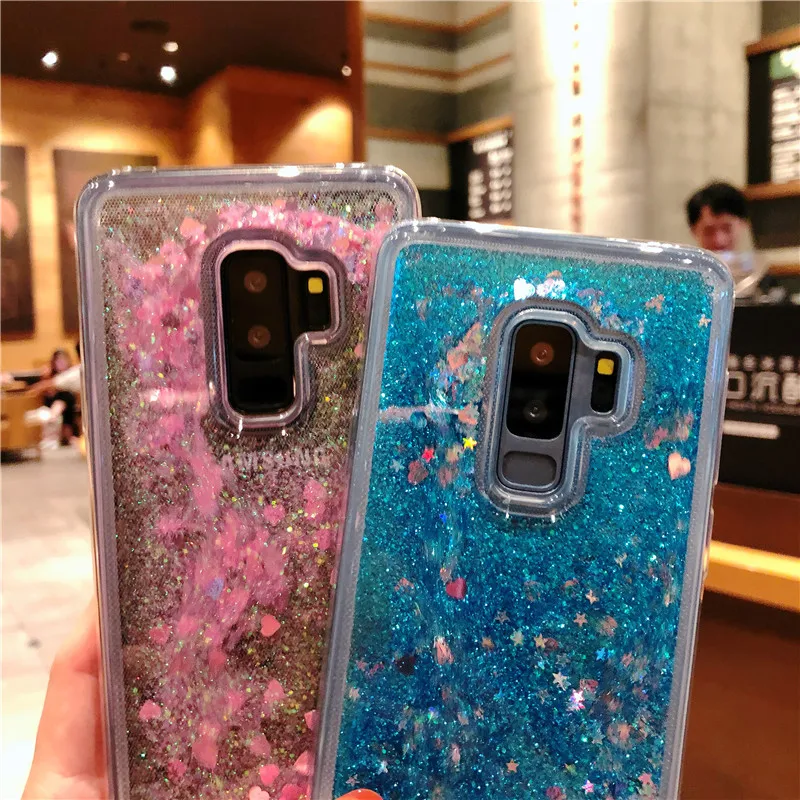 Liquid Glitter Case For Samsung Galaxy Note 9 8 5 4 S9 Plus S8 S7 Edge J2 J5 J7 Prime J3 2016 Quicksand Dynamic Cover |