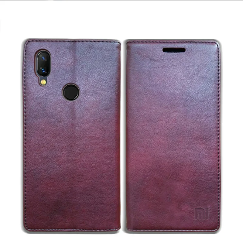 Чехол для Xiaomi Redmi Note 7, роскошный чехол-книжка из натуральной кожи для Xiaomi Redmi Note 7 Pro, Магнитный чехол-кошелек для Redmi Note 7