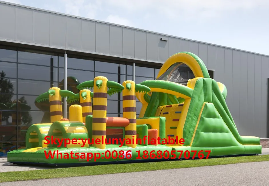 

(China Guangzhou) manufacturers selling inflatable slides,Inflatable jungle obstacles KY-711