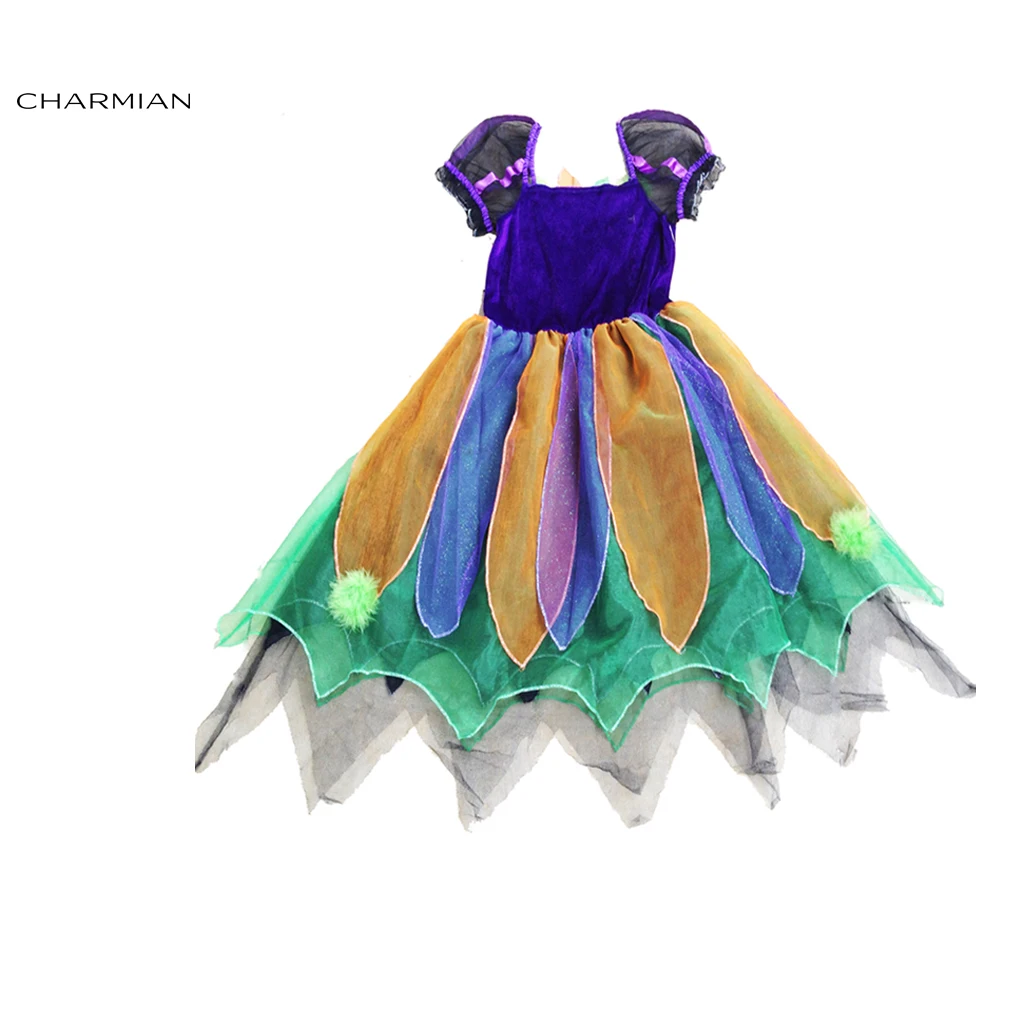 Очаровательное платье волшебницы ведьмы паука маскарадный костюм на Хэллоуин
