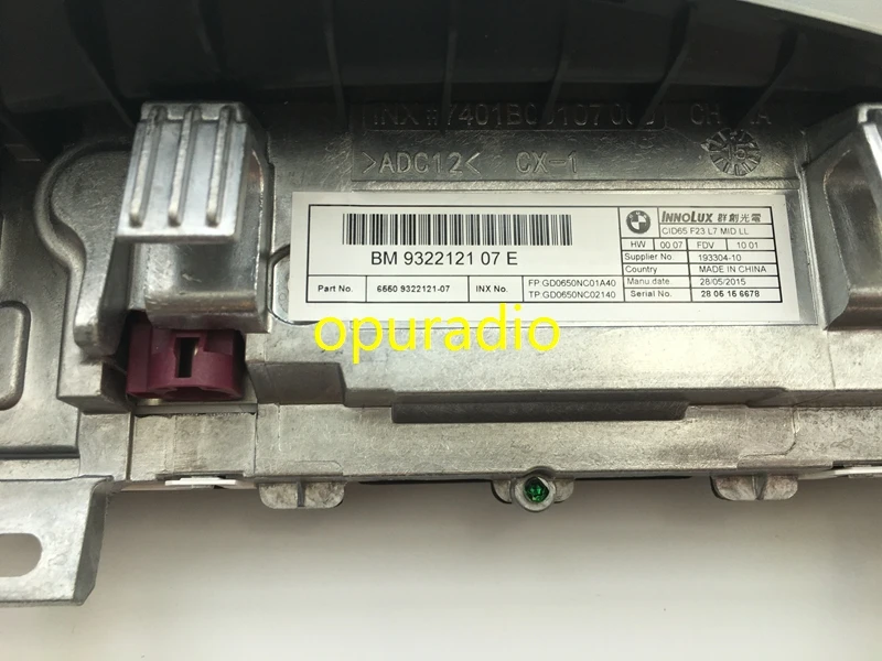 BM9322122 BM9322121 CID65 L7 MID RL LCI для 2016 BMW 1 серия F20 F22 F23 центральный дисплей Infomation монитор