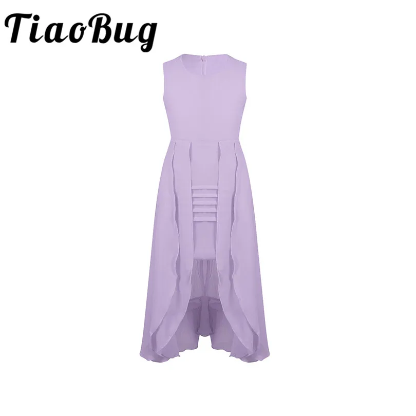 Детское шифоновое платье без рукавов с цветочным принтом|Цветочные платья для