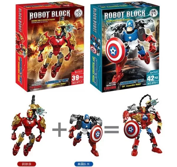 YCL 3D Avengers iron mans captain America poses with toy building blocks as a gifts | Игрушки и хобби