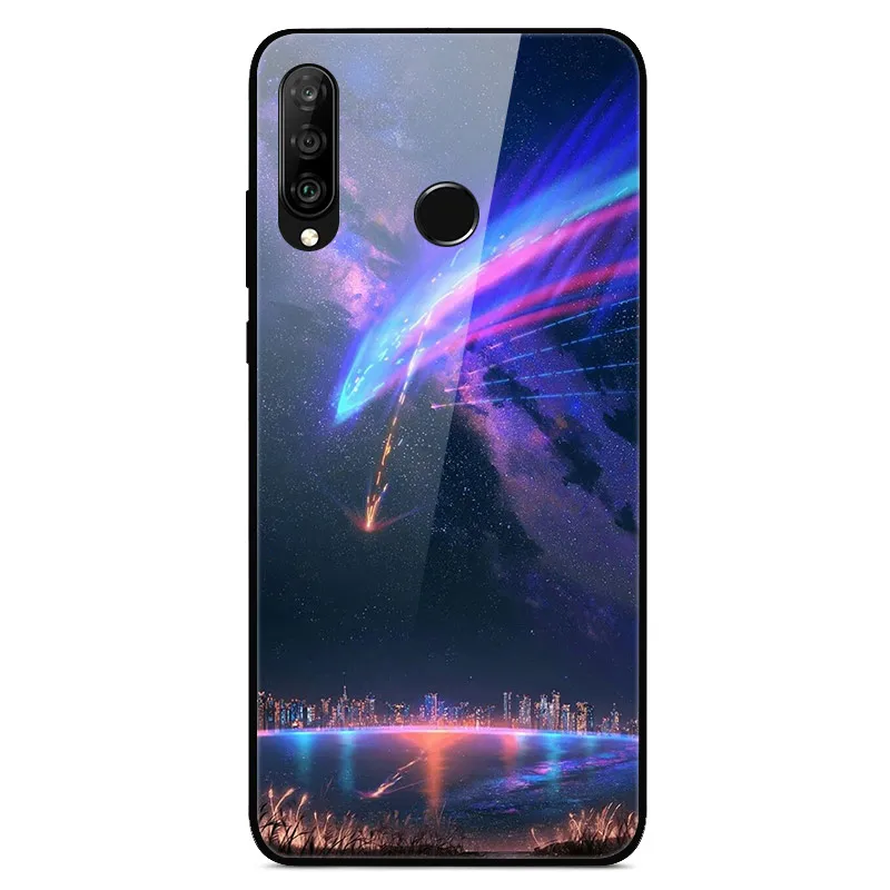 2 Для huawei P30 Lite чехол P30Lite глянцевое стекло TPU рамка твердая задняя крышка для huawei P30 Lite MRA-LX1M Nova 4E P 30 Lite чехол - Цвет: 2