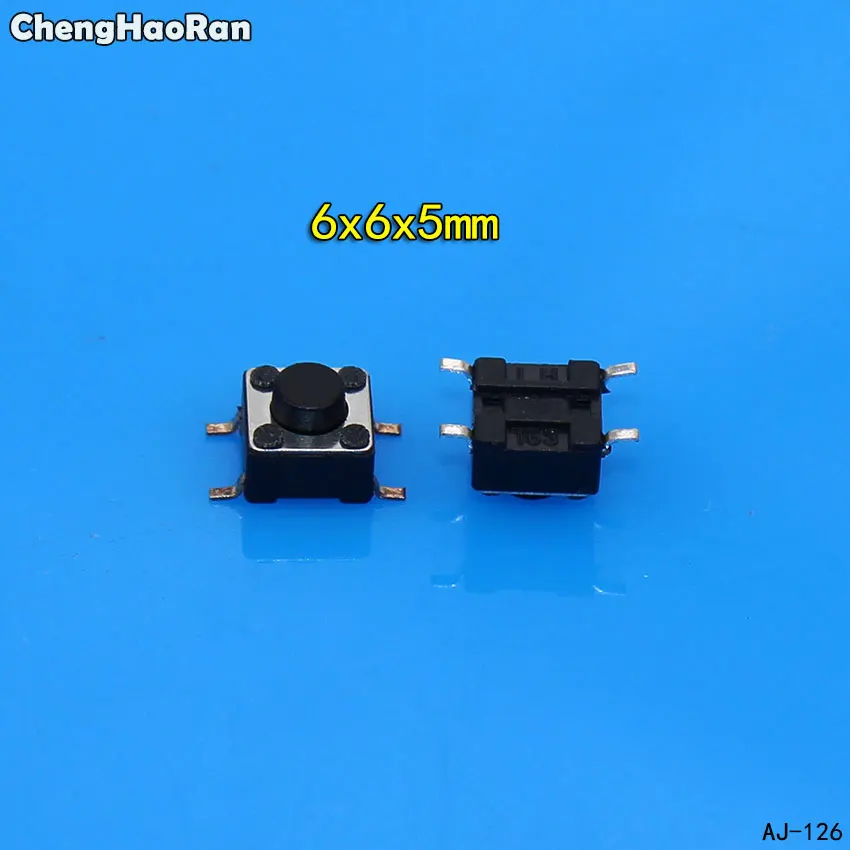 ChengHaoRan 10 шт. SMD тактовый кнопочный переключатель 6x6x5 мм микропереключатель 6*6*5 |