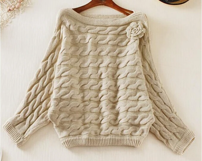 Winter long-sleeve slit neckline crotch bat shirt twisted women outerwear sweater LET-SETTING | Женская одежда