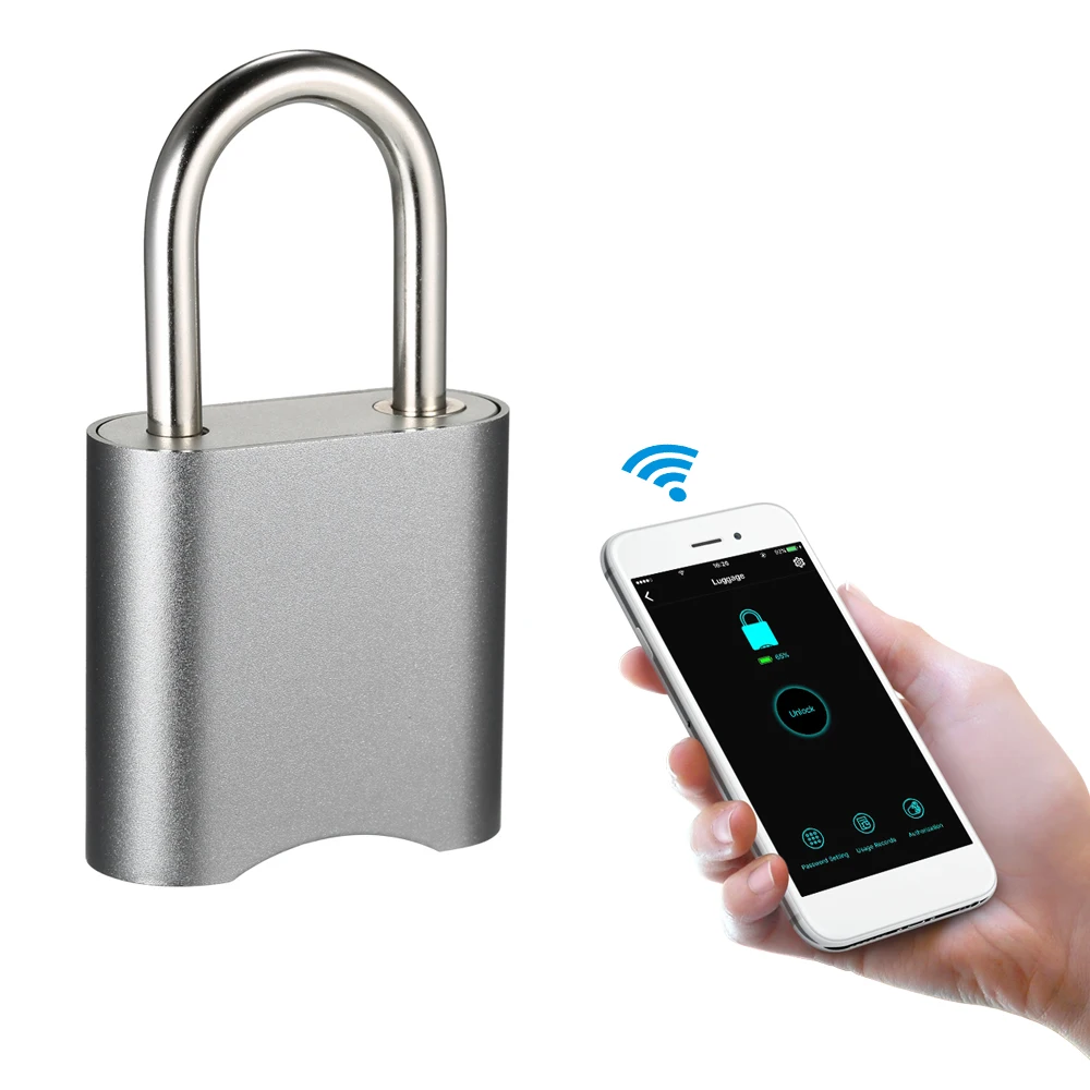 Водонепроницаемый USB смарт замок 4 цифры Пароль/приложение без ключа