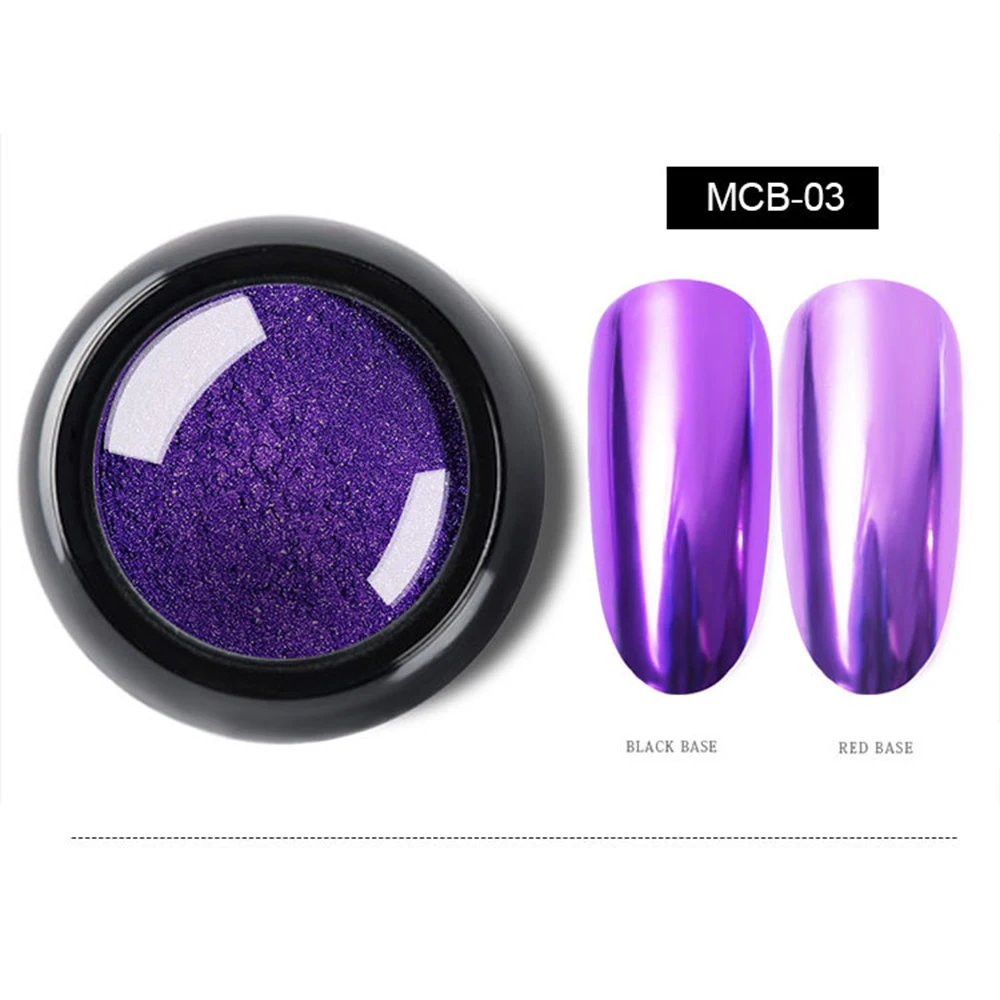 MCB03 Super Bright Nail Titanium Powder Magic Mirror Powder Silver Mirror Flour Super Optical Metal Solid Color Plating Powder TSLM1 - Цвет: MCB03