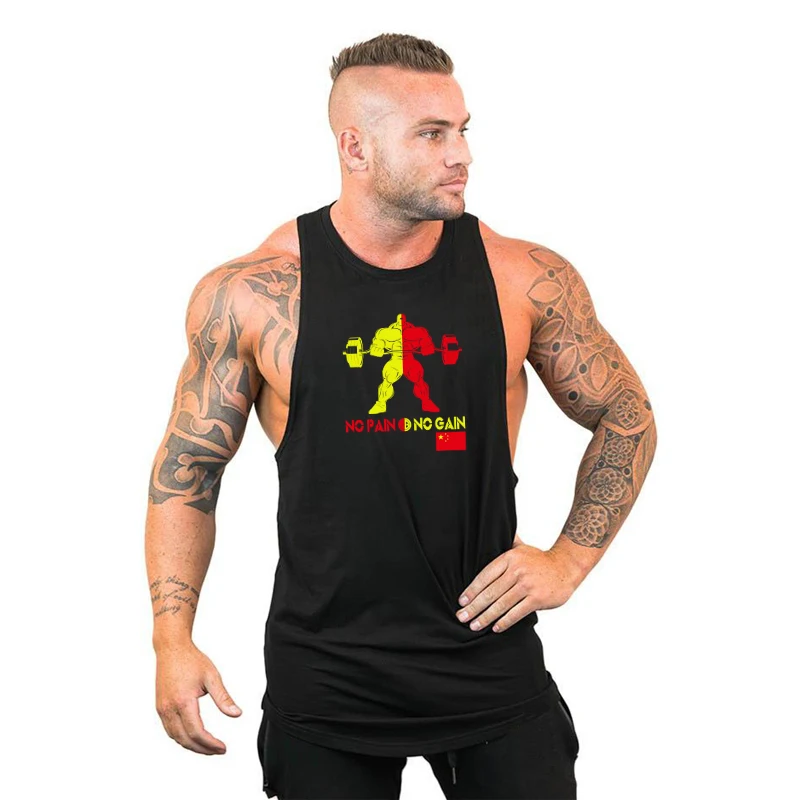 

Summer Brand Gym Clothing Men Bodybuilding Tank Top Muscle Stringer Athletic Fittness Sleeveless Shirt Men Cotton Tanktop