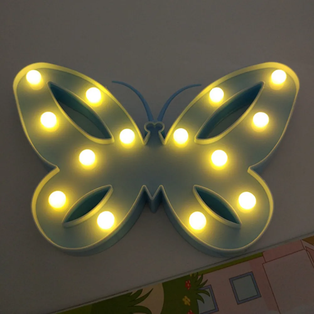 YIYANG 3D Marquee Butterfly Led Night Light Christmas Table Lamps For Kids Children Gift Party Wedding Room Decoration | Освещение