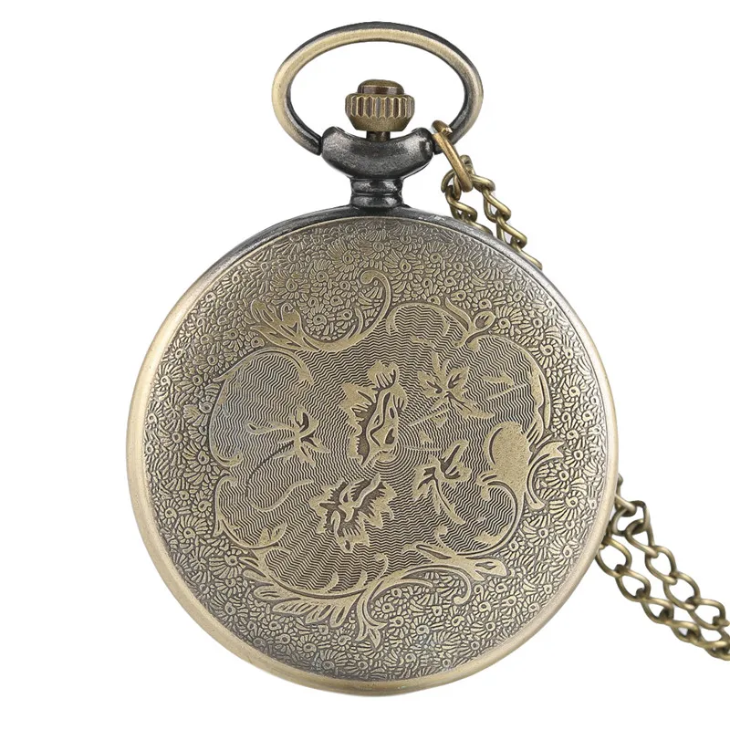 Часы наручные кварцевые в античном стиле с цепочкой на шею для мужчин и женщин