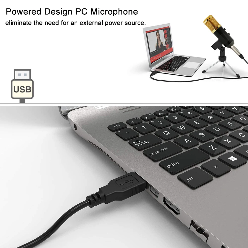 Gево BM 900 USB конденсаторный микрофон проводной с подставкой микрофоном для