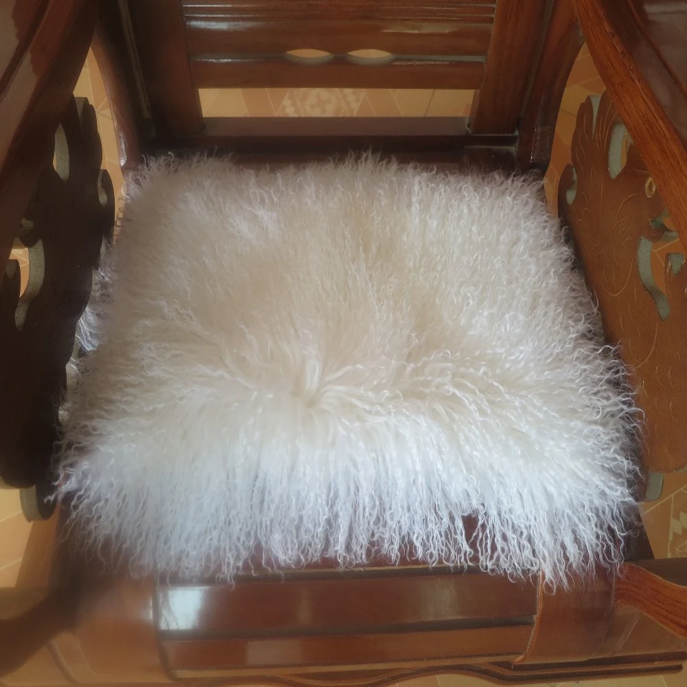 Наволочка из монгольского меха двусторонняя 16x16 дюймов|cover cushion|cushion covers for sofacushion