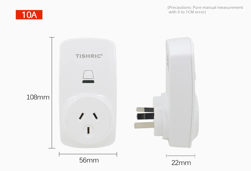Tishric T30 10A WiFi умная розетка AU/FR/EU/UK/US Беспроводная розетка, умная розетка, поддержка Alexa Google IFTTT