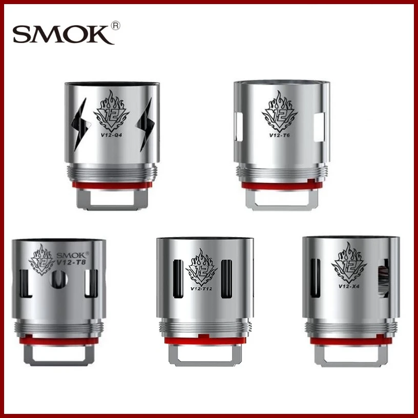 3PCS/L ORIGINAL Smok TFV12 Coils V12 Q4 X4 T6 T8 T12 Vaporizer Electronic Cigarette Atomizer Core For Vaper Tank | Электроника