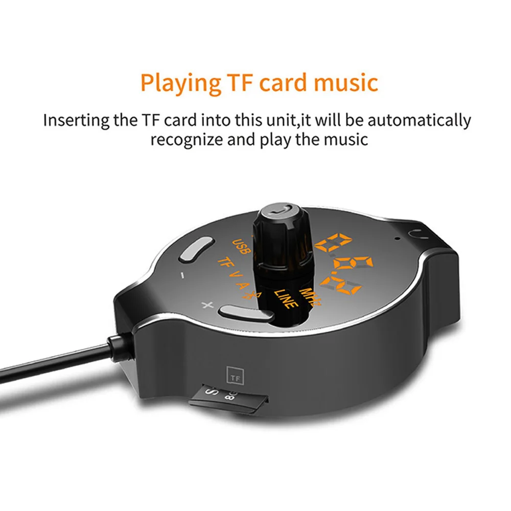 FM трансмиттер Bluetooth Автомобильный модулятор Aux выход громкая связь MP3 плеер радио
