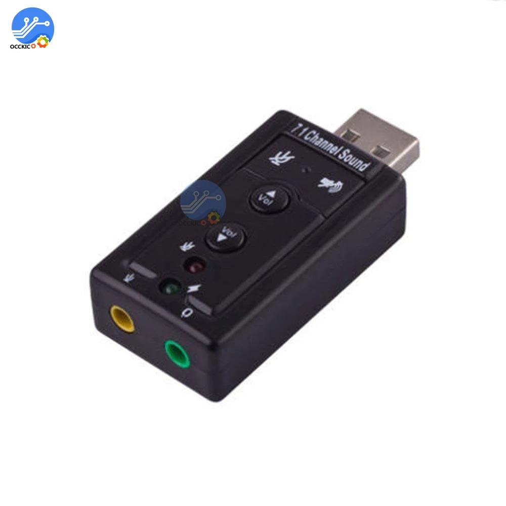 Внешняя мини звуковая карта USB для микрофона 3 5 мм адаптер аудиокарта динамика HID