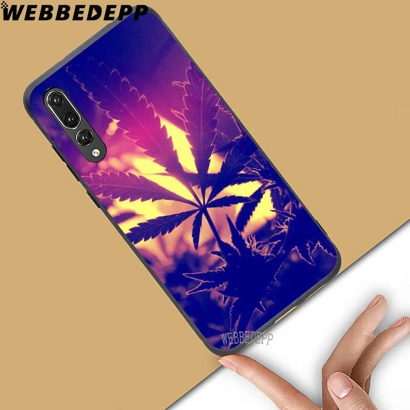 WEBBEDEPP мягкий чехол с листьями сорняка для Huawei Honor 6 7A Pro 7C 8C 7X 8X 8 9 10 lite Note10 | Мобильные