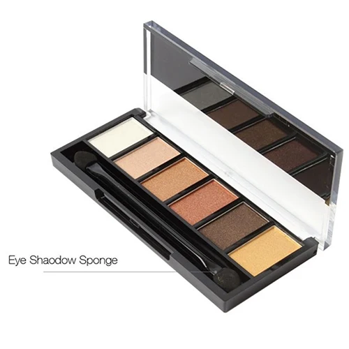 6 цветов Glamorous Smokey Eye блеск Тени для век Палитры Макияж косметический |