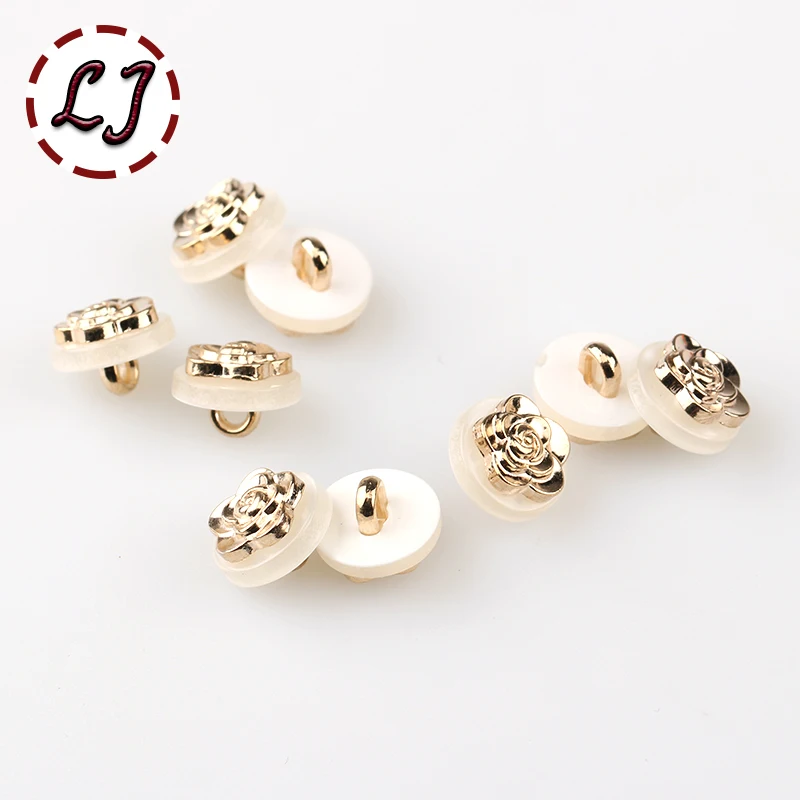 Free shipping new fashion button 10pcs/lot combined buttons white round zinc alloy T-shirt sewing accessories | Дом и сад