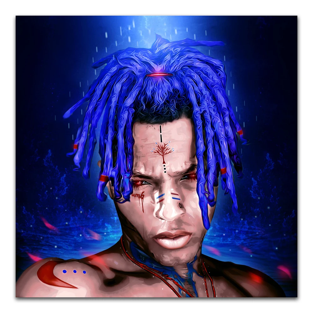 TX043 XXXTentacion 2018 R.I.P американский рэппер хип хоп музыкальная Звезда 24x24 A3 A4 постер