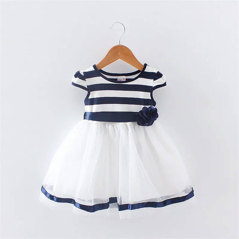 BibiCola Baby girl fashion summer dress kids dresses girls brand princess baby striped | Детская одежда и обувь