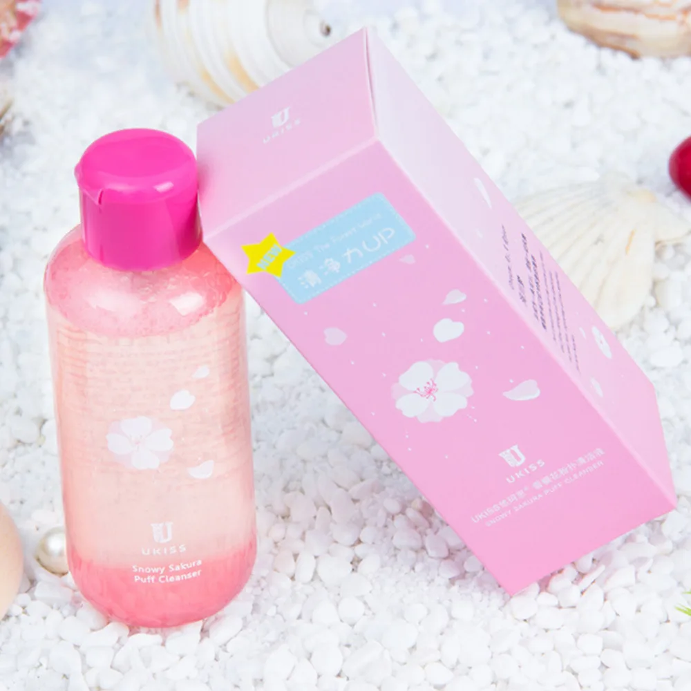 

UKISS Washing Water Liquid Cleanser Makeup Brushes Cosmetics Puff Sponge Cleansing Water High-capacity 150ml Beauty Tools