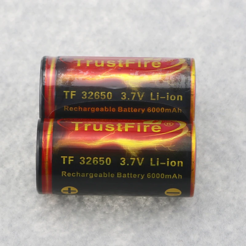 2 шт. TrustFire 32650 6000 мАч емкость 3 7 в литиевая аккумуляторная батарея + универсальное