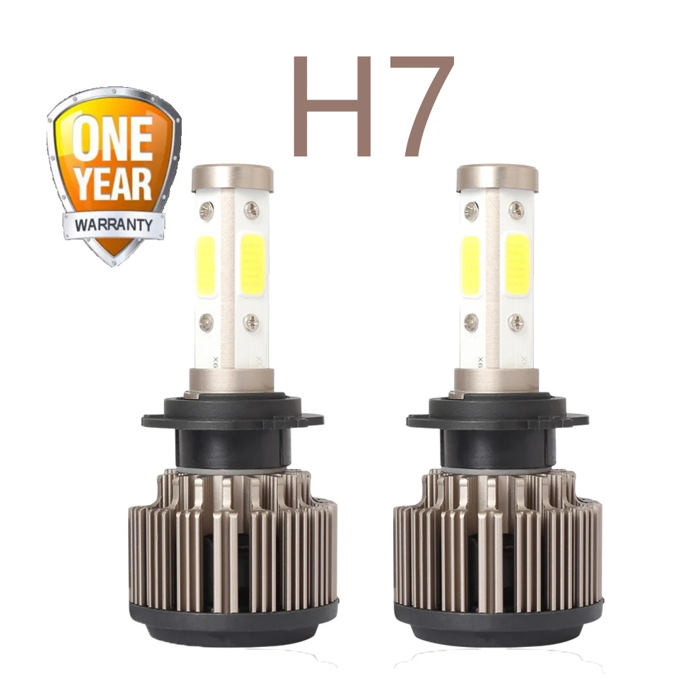 

2PCs H7 Car Headlight Bulb 16000 Lumen X6 H7 White Light 6500K Car Headlamp H7