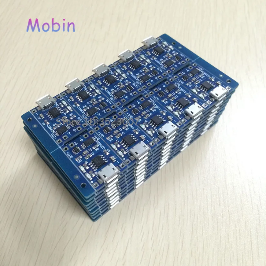 100 шт./лот 5 в 1A Micro USB 18650 литиевая батарея зарядная плата модуль зарядного
