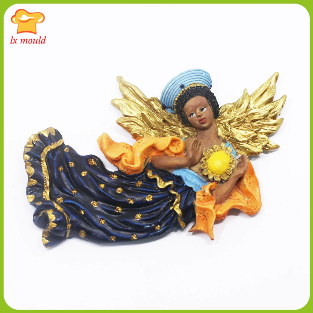 

LXYY New Crown Angel Silicone Mould Fondant Cake Dry Pez Plaster Aromatherapy Decorative Molds