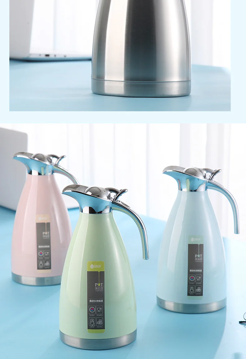 WORTHBUY Thermal Water Kettle Vacuum Insulation Thermos For Water Tea 304 Stainless Steel Thermal Jug Pot Kitchen Drinkware